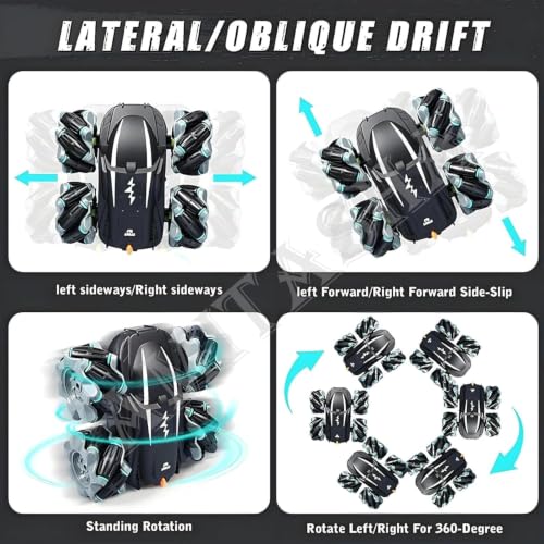 Image of Amitasha Dual Sided Remote Control Car for Boys 4x4 Rechargeable Off-Road Car 360 Drift Stunt Car for Kids Double Side 4WD High-Speed Climbing Vehicle RC Car