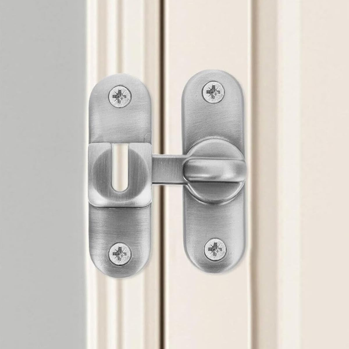 1 Set Aluminum Alloy Flip Latch Lock, Aluminum Alloy Flip Door Lock, Swing Door Lock Bolt with Hanging Lock Hole