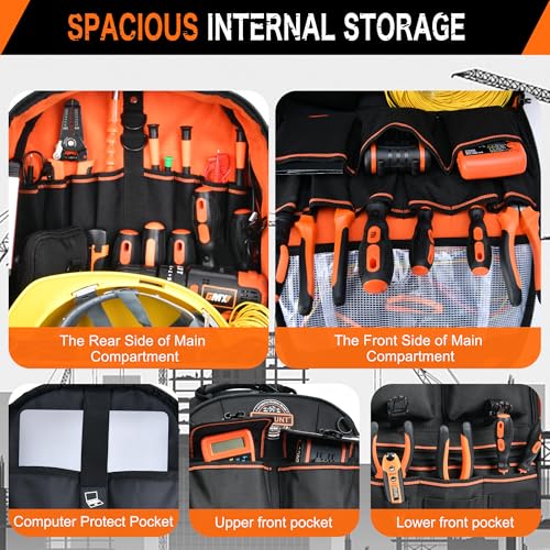 LOKASS 56-Pocket Tool Backpack