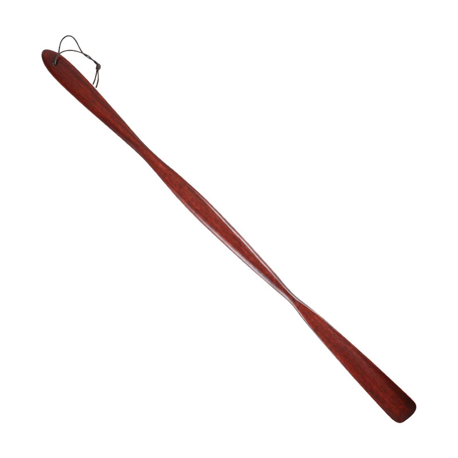 Schuhlöffel aus massivem Holz mit langem Griff, einfach zu bedienender Schuhlöffel mit Riemen, 29,1 Zoll (74 cm) (Farbe: Rot, Größe: 29,1 Zoll (74 cm) (Rot, 29,1 Zoll (74 cm))