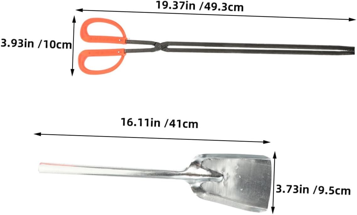 KICHOUSE Fireplace Tools Set Xmas Iron Fire Pit Shovel and Tong