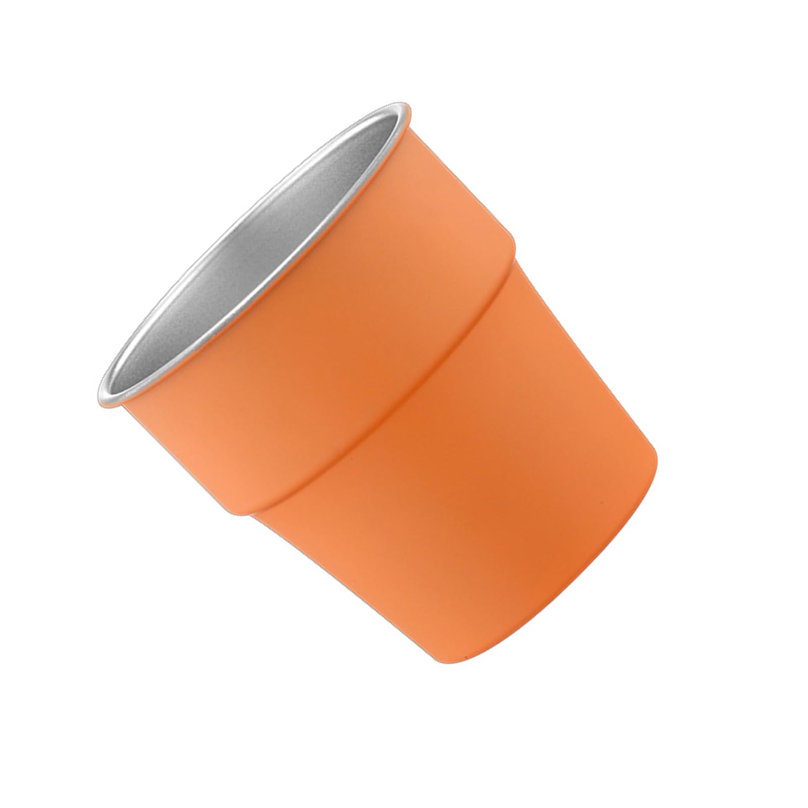 MALSSE 6 Pack Metal Camping Cup Coffee Cup Drinkings Cups 304Stainless Steel Texture Beverage Suitable for Outdoor Activity Metal Drinking Cups