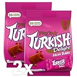 Fry’s Turkish Delight Mini Chocolate Bars 105g Pack of 2 Milk Chocolate Covered Rose Flavoured Jelly Sweets Individually Wrapped Mini Bars Ideal for Sharing Snacking Gifting or Sweet Hampers