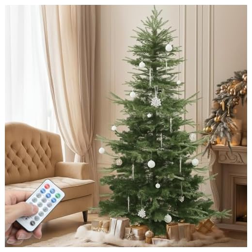 6.5ft Pre-Lit Aspen Fir Christmas Tree
