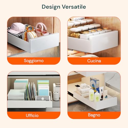 Organiseur multifonction extensible blanc Wintem pour rangement cuisine - 8