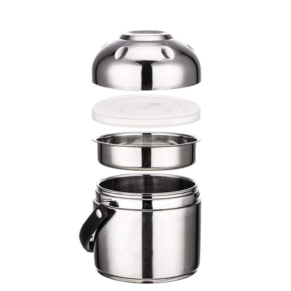 Insulated Lunch Box ，Large Capacity Double Stainless Steel Stackable Food Container，Applicable to School Work Travel Picnic, 1.3L