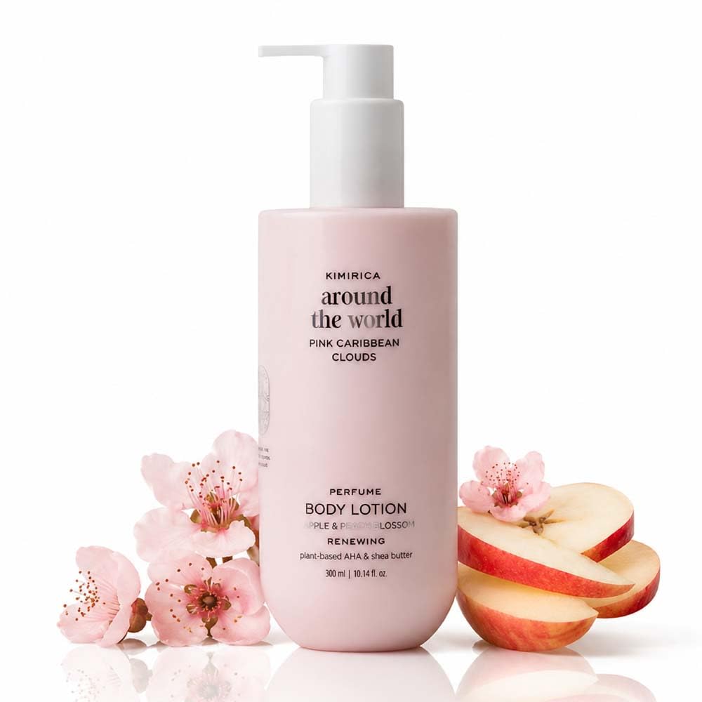 Kimirica Pink Caribbean Clouds Moisturizing Scented Body Lotion for Hydrated skin With Tucuma & Shea Butter 100% Vegan, Paraben and SLS Free | (Pink Caribbean Clouds, 300ML)-image-21
