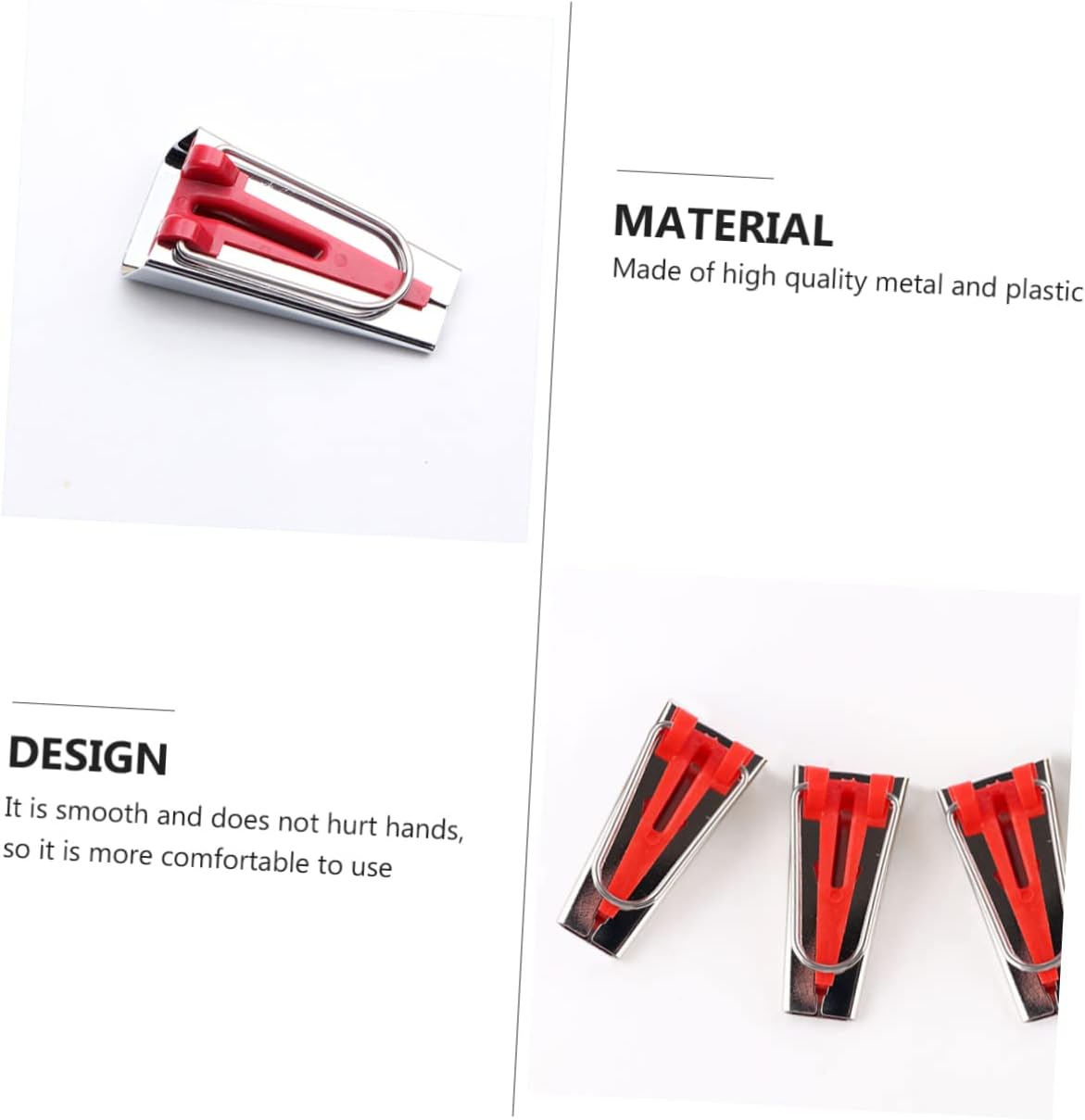 Gadpiparty 2pcs Bias Tape Maker Kit Red Bias Tape Tools for Fabric Sewing and Quilting Create Binding Easily and Save Sewing Projects