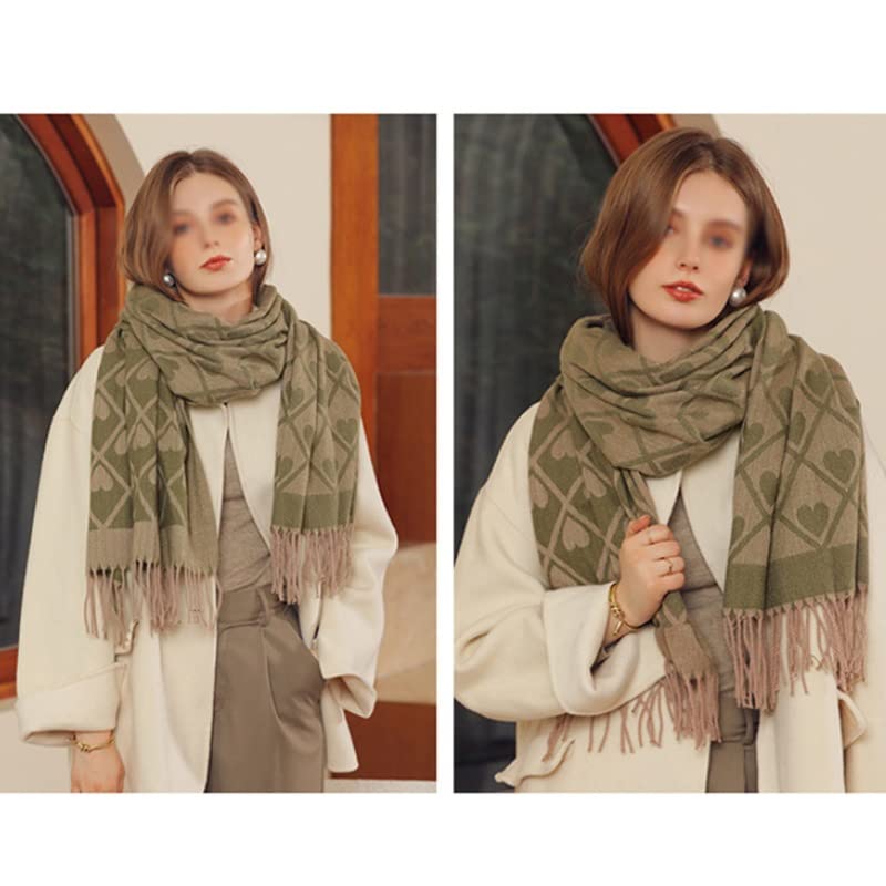 Print Scarf Thick Shawl Women Long Winter Wraps Hijab With Tassel4