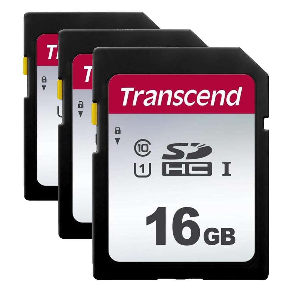 Image of Transcend 16GB SDXC /SDHC 300S Memory Card TS16GSDC300S (Pack of 3)