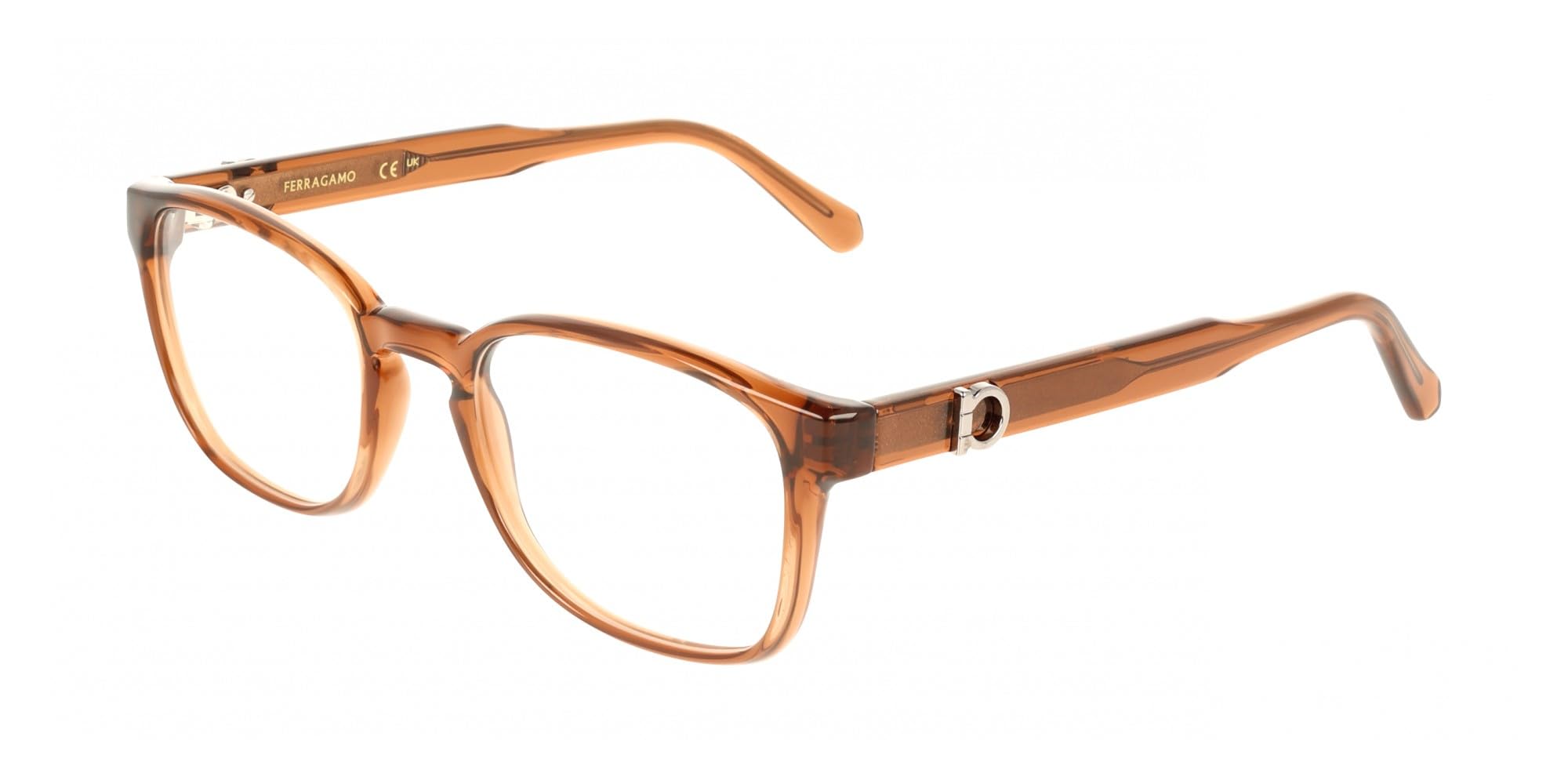 GAFAS FERRAGAMO SF3027E - C: TRANSPARENT BROWN Eye Size: 52 Bridge: 20 Cura della persona e salute