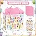 Yomaiha Bubble Tea Gift Bag Party Decorations Colorful Boba Tea Happy Birthday Gift Bag Party Favors with Bubble Wrapping Paper and Card for Kids Girls Baby Shower Birthday Party Decorations Supplies