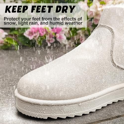 Womens Ankle Boots Warm Fur Lining Waterproof Outdoor Slip-on Winter Snow Booties3