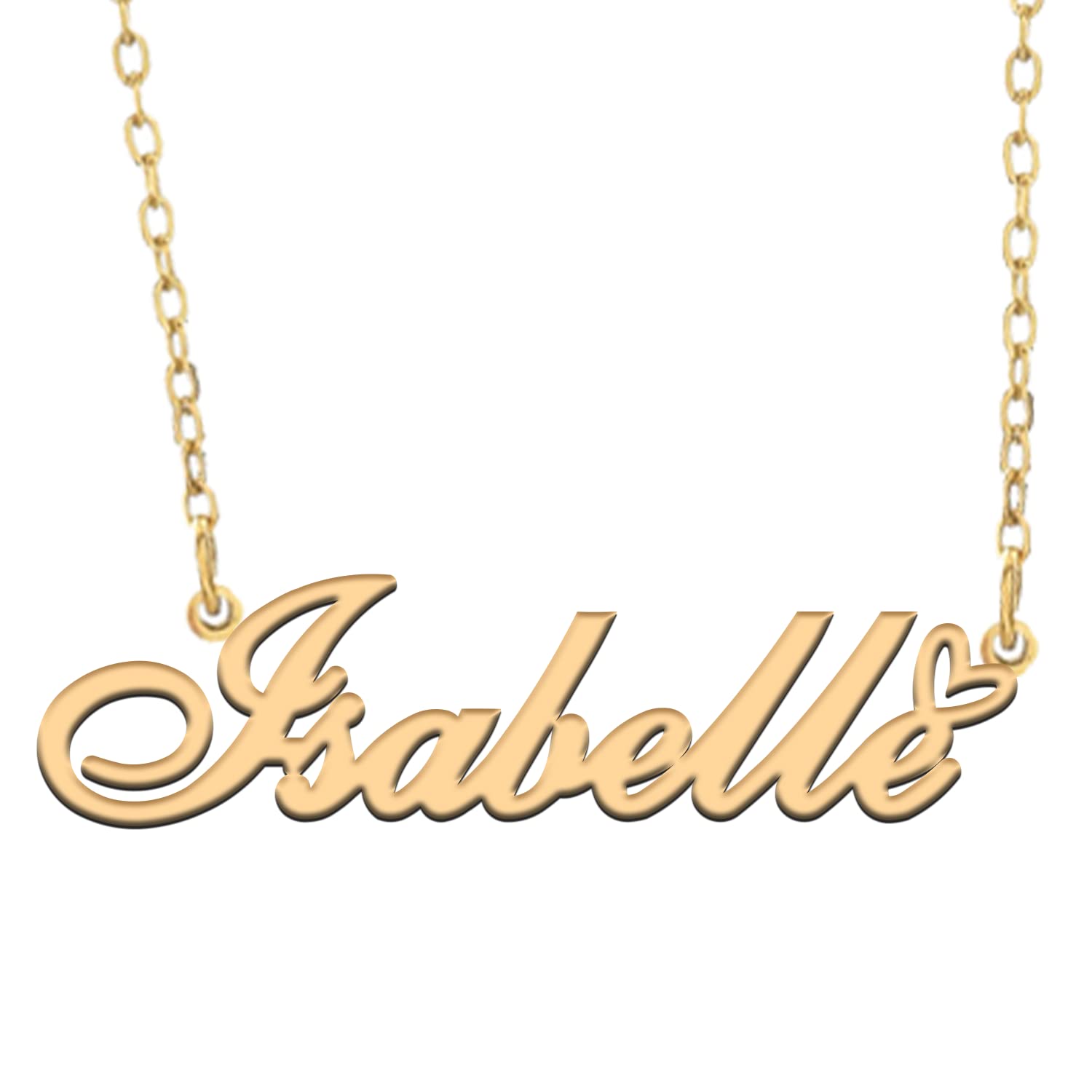 A168ACustom Pendant Name Necklace Customized Personalized Plated Name Necklace for Mother Daughter Christmas New Year Birthday Valentine's Day