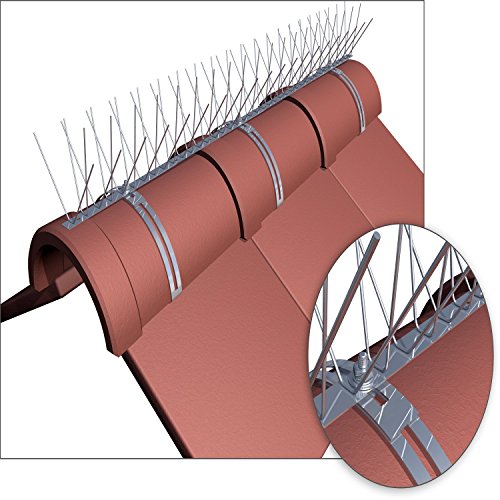 Preisvergleich Produktbild powerpreis24® Firsthalter für Taubenabwehr Vogelabwehr Dachfirst Giebelhalter