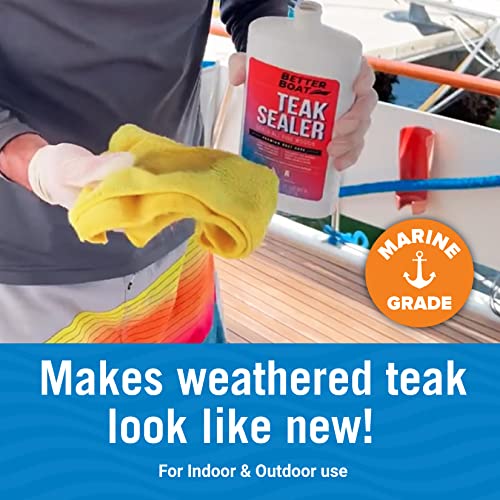 Image of Teak Cleaner and Brightener for Wood, Teak Oil or Sealer for Boats, Indoor