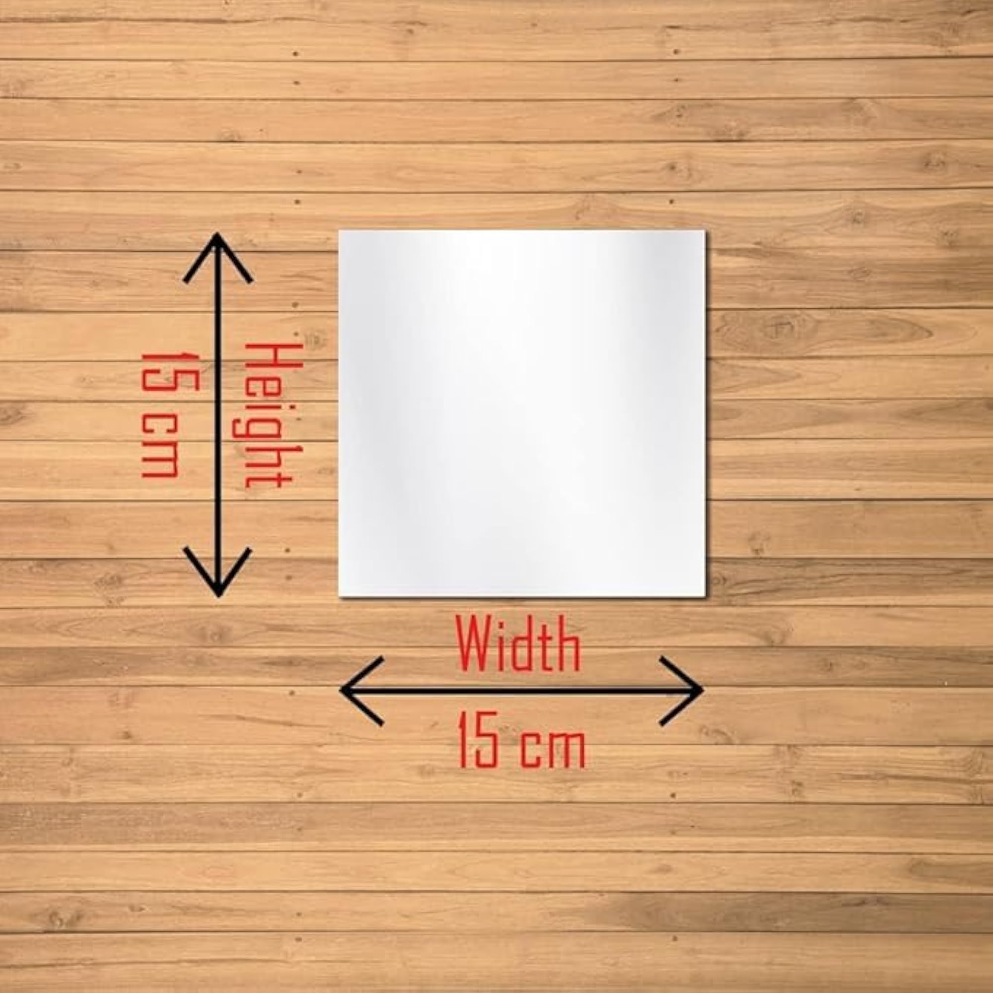 Big Square Silver Mirror Stickers for Wall
