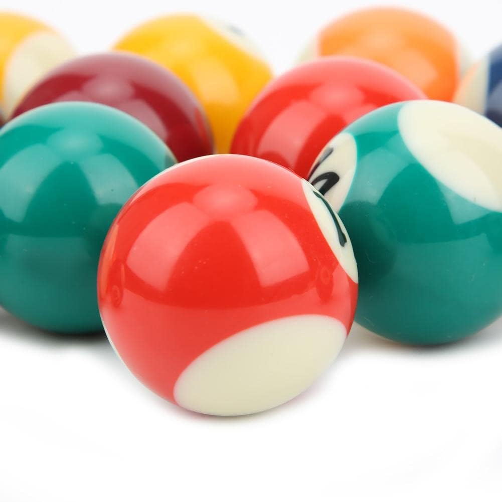 Set da 16 Palline da Biliardo, Palline da Allenamento per Stecca da Biliardo da 38 mm In Resina, Palline da Biliardo per Bambini, Mini Tavolo da Biliardo Giocattolo, per Sale Giochi E Attività Ricreat