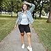 we fleece Plus Size Biker Shorts with Pockets for Women - High Waisted Spandex Athletic Bike Shorts for Yoga Workout Leopard