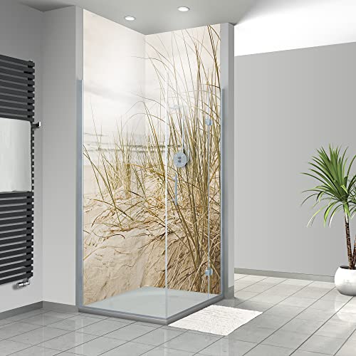 WANDFREUDE individuelle Duschrückwand Aluverbundplatte auf Maß (2 Stück...