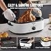 VEVOR Electric Roaster Oven, 22 QT Turkey Roaster with Self-Basting Lid, 1450W Roaster with Defrost & Warm Function, Adjustable Temp, Removable Pan & Rack, Fits Turkeys Up to 26LBS, White