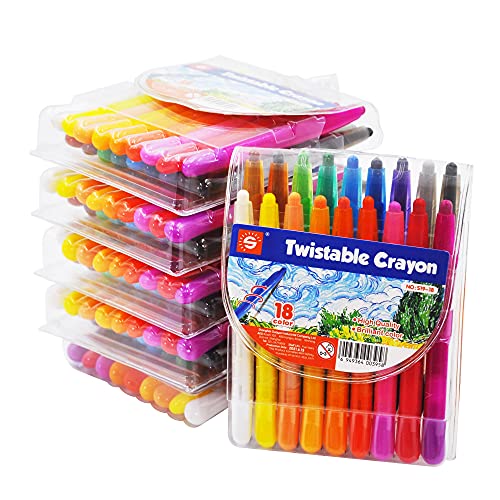 S 6Packs 24Colors Mini Twistable Crayons Set, Wholesale Bright Twistable Crayons #TOP1