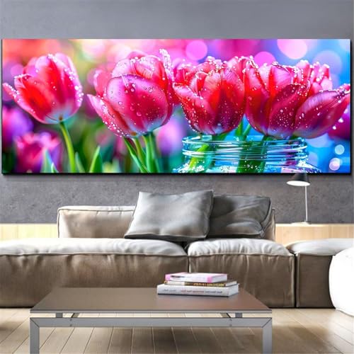 Broderie diamant kit complet fleur Rose Mefooge pour sublimer la décoration murale de votre maison