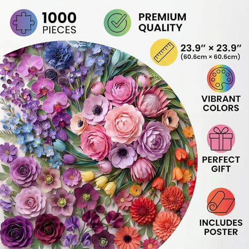Puzzle 1000 Piezas Flor Temática 3+ Anos miniatura 5