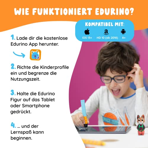 Edurino Starterset Juki Kreativität & Malen ab 4 Jahren inkl. Eingabestift | Innovatives & digitales Lernspiel | Farbenlehre & Malexperimente