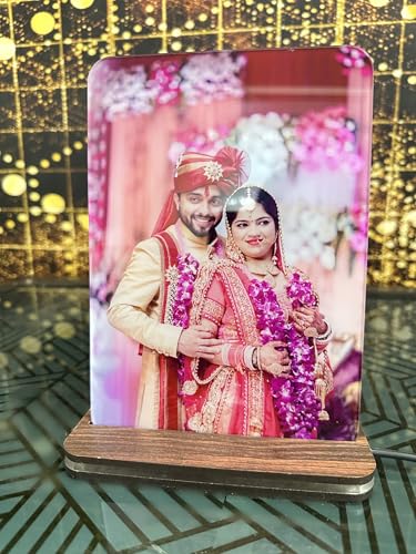 Image of LED Photo Frame Night Lamp, Customizable Picture Display, Perfect for Birthday, Anniversary, Wedding Gift (acrylic)