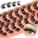 Lash Clusters False Eyelashes 18mm 5D Fluffy Faux Mink Lashes Extensions 56 Pcs DIY Wispy Volume Ind