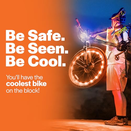 Brightz, Ltd. Wheel Brightz LED Bicycle Accessory Light (for 1 Wheel), Orange - Thumbnail 3