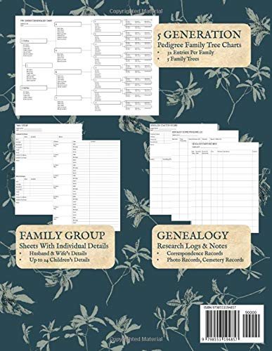 Genealogy Organizer - A Genealogy Notebook With Genealogy Charts And Forms, Family Tree Chart Book: Genealogy Gift For Family History Buff & ... (Genealogy Organizer Charts And Forms) #TOP1