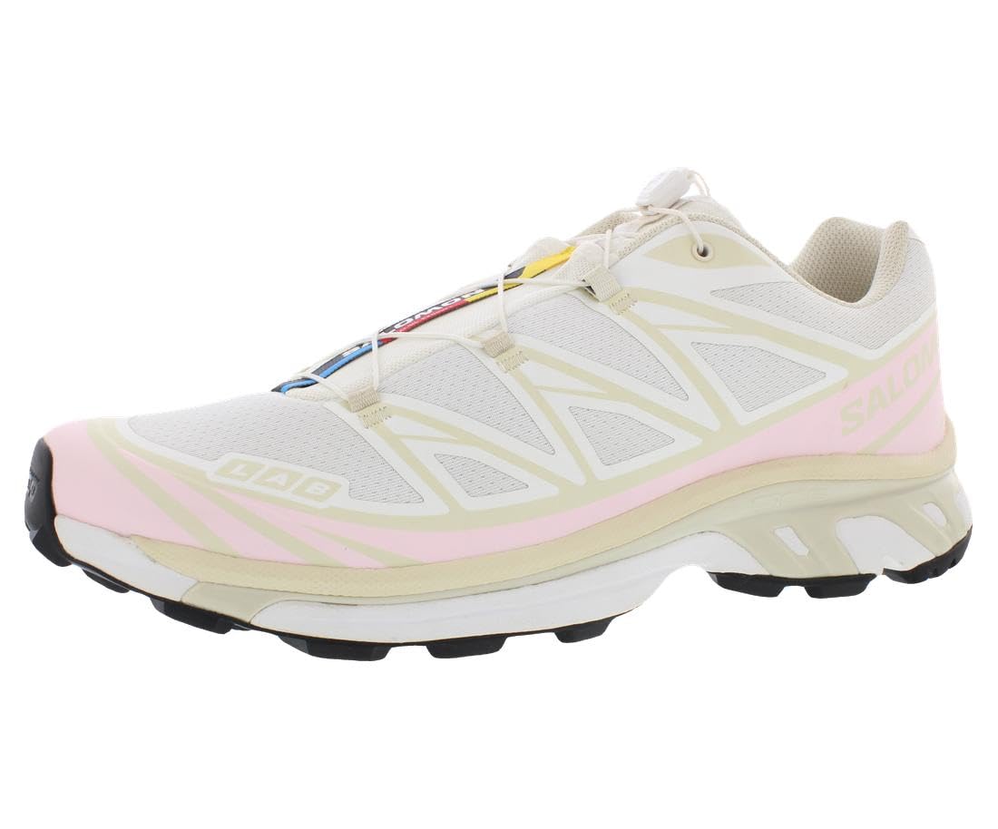 Salomon XT-6 Unisex Shoes Size 11, Color: White/Fairy Tale/Almond Milk-White