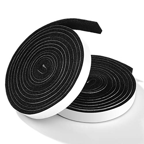 BBQ Gasket Smoker Grill Tape, High Temp Black Grill Seal Self Stick Gasket, 7.5 Ft Length 1/8 Inch Thickness (2 Pack, 0.5 Inches Wide)