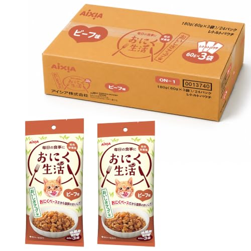 おにく生活 ビーフ味 総合栄養食 180g(60g×3袋)×24個セット (B0BJKBZS6J) Amazon価格推移・価格追跡