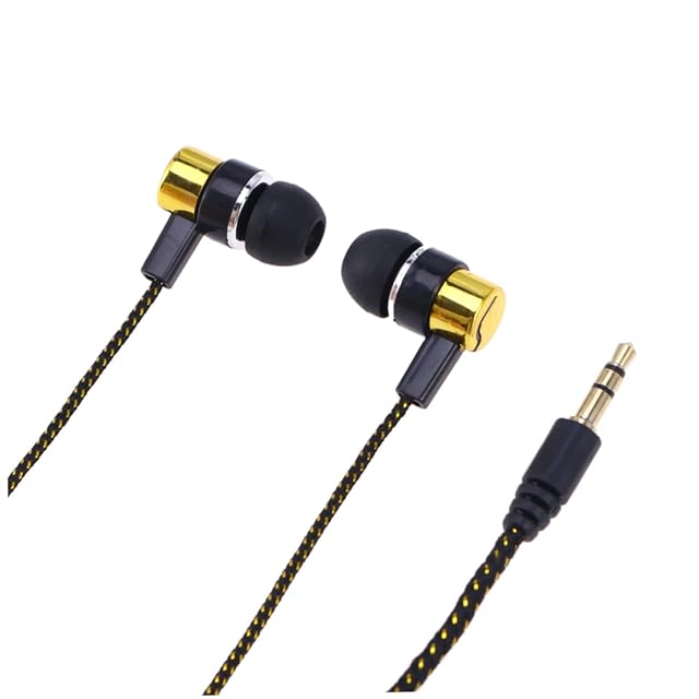 Heavy Bass in-Ear Earphones with 3 5mm Plug Noise Isolating Wired Headset for Music Lovers Comfortable Fit Sturdy