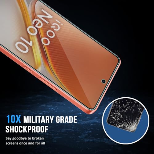 Image of ArmourPro Anti-Glare Matte Tempered Glass for iQOO Neo 10R & Neo 10 - Anti Fingerprint Screen Protector, 9H Scratch Resistant, Smooth Touch, Easy Installation Kit with Cable Protector