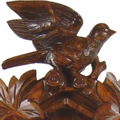 Cuckoo Clock Three Birds, deep carvings