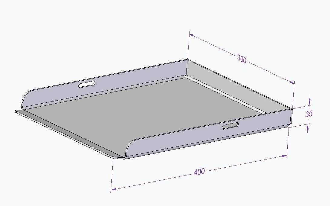 EWH Plancha prémium para barbacoa de acero inoxidable 1.4301 de 4 mm, tamaño universal, 40 x 30 cm, con elevadores de placas opcionales (fabricación alemana)