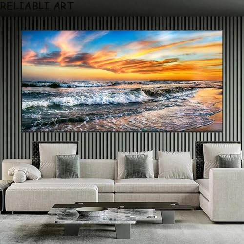 Affiches et impressions d'art mural de paysage marin pour une décoration de salon esthétique