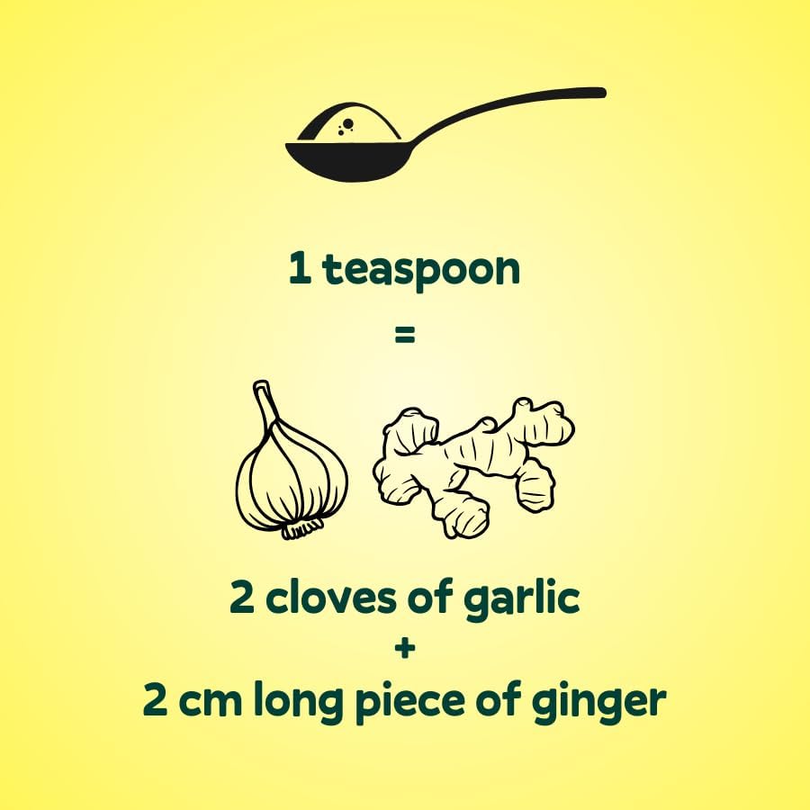 Image of CURRYiT Preservative Free Ginger Garlic Paste | Adrak Lahsun Paste for Cooking | Fresh & Pure | Homemade Taste & Quality | Thick & Coarse | 450g Pack of 3|