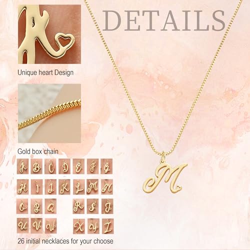 Btysun Initial Necklaces for Women, Dainty Gold Initial Necklace 14K Plated Letter Necklaces for Teen s Tiny A-Z Pendant Choker Necklace Name Jewelry