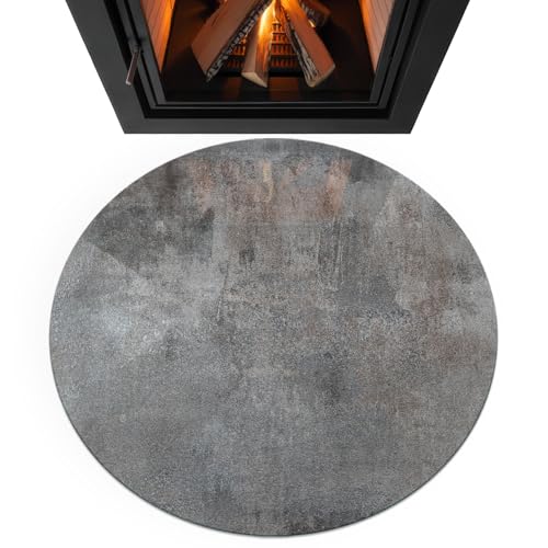 Protección para chimenea de vidrio templado de 90 cm redonda resistente al calor 4