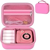 Againmore Universal Kids Camera Case Compatible for ESOXOFFORE/for GKTZ/for WEEFUN/for Anchioo/for MINIBEAR Instant Print Camera, Digital Video Cameras Bag for Photo Papers & Accessories-Pink