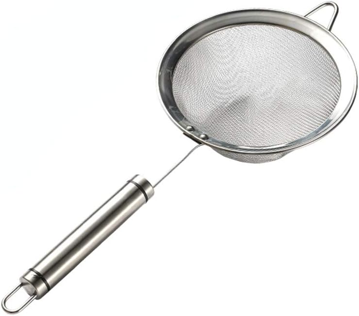 Flour Sieve, Stainless Steel Colander Fine Mesh Kitchen Sifter For Filtering Icing Sugar Pasta Vegetable (Size : Xl)