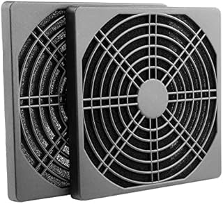 iYueMps 2pcs 120mm dust filter, PC fan dust filter, with fan cover,fan dust filter, 3 in 1 (2 fan grills and 1 dust filter) - Black (120 x 120mm)