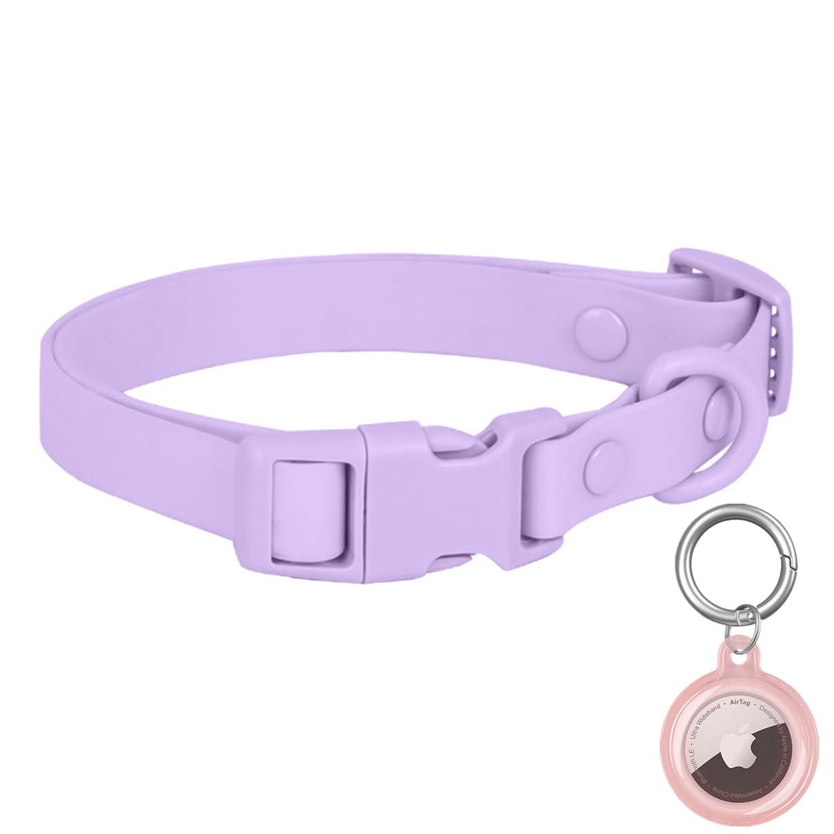 ZALER Wasserdichtes Hundehalsband – Verstellbar, Geruchsneutral & Hypoallergen (Lila, XL)