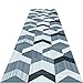 YYQIANG Tapis de runneur de Couloir Gris géométrique, Tapis de Zone antidérapante Parfait for l'entrée de l'entrée Hall Hall Tapis de Cuisine, Pile Courte Douce/en Peluche/en Daim, Une variété de