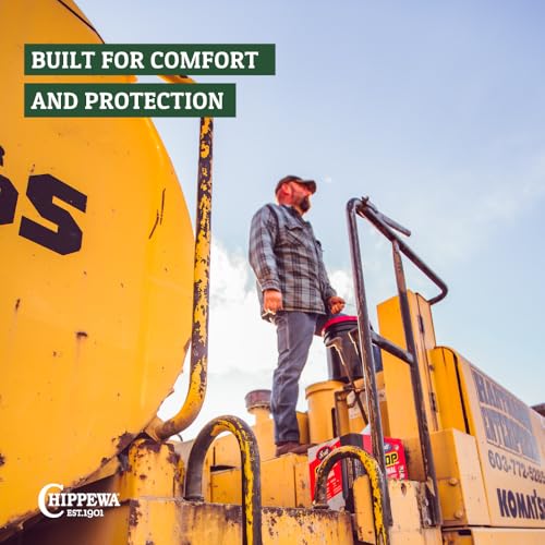 Chippewa Hador 8" Steel Toe Logger Boots for Men - Premium Full Grain Leather, Orthotic Insole, Metallic Shank, EH ASTM F2413 Standards4